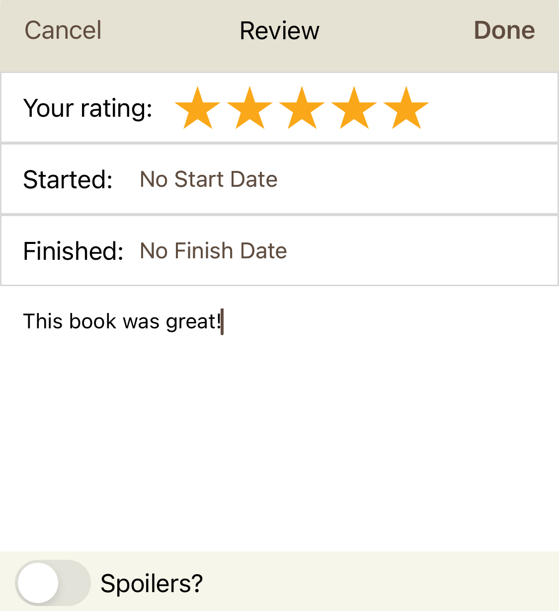 existing write a review