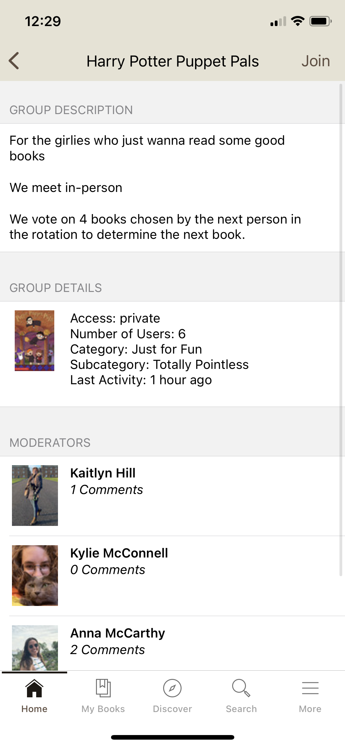 groups details